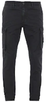 Order Stone Island Slim Fit Washed Black Cargo Pants 7215318WA-V0129