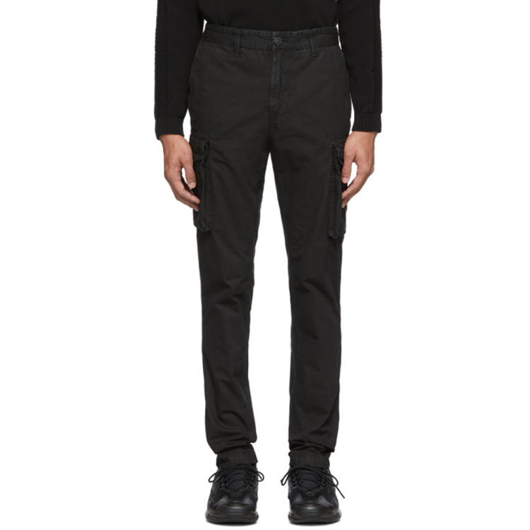 Shop Stone Island Slim Fit Seluar Cargo Hitam Pudar 7215318WA-V0129