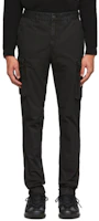 Shop Stone Island Slim Fit Washed Black Cargo Pants 7215318WA-V0129