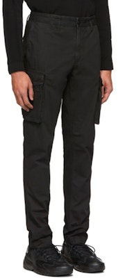 Stone Island Slim Fit Seluar Cargo Hitam Pudar 7215318WA-V0129 Details for Stone Island Slim Fit Seluar Cargo Hitam Pudar 7215318WA-V0129