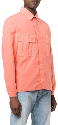 STONE ISLAND Solid Button-Up Long Sleeve Shirt Pink Salmon 771511305-V0083 Lookbook STONE ISLAND Solid Button-Up Long Sleeve Shirt Pink Salmon 771511305-V0083