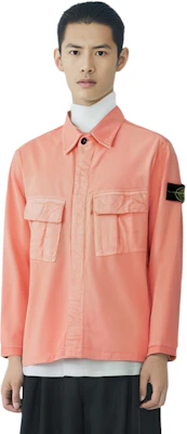 STONE ISLAND Solid Button-Up Long Sleeve Shirt Pink Salmon 771511305-V0083 Shop STONE ISLAND Solid Button-Up Long Sleeve Shirt Pink Salmon 771511305-V0083