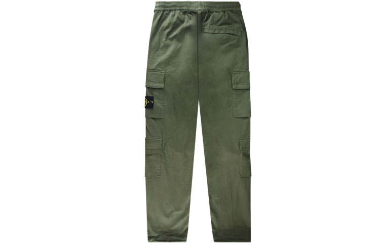 Lookbook 스톤 아일랜드 솔리드 캐주얼 카고 팬츠 아미 그린. 731531710-V0059