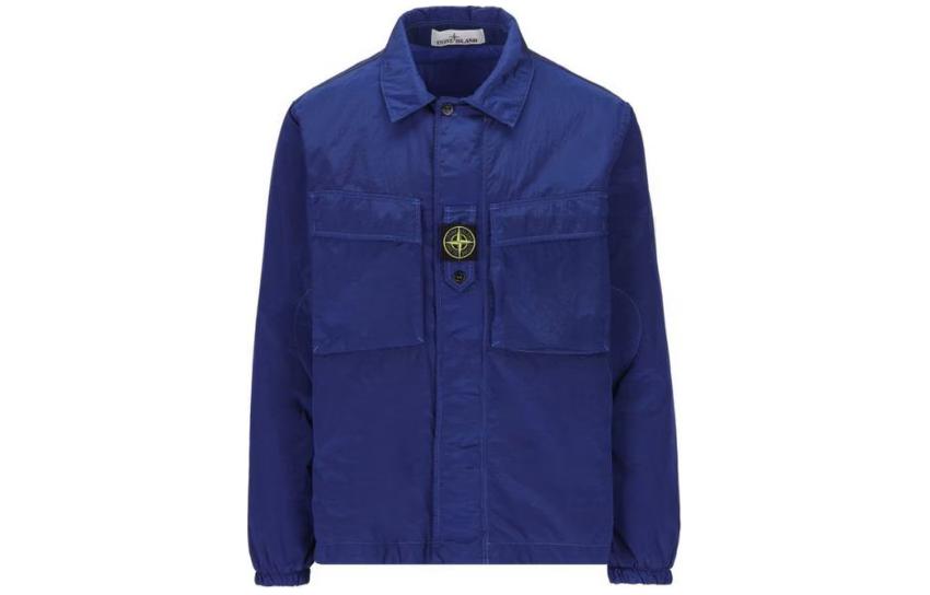 STONE ISLAND  Solid Color Collared Button Jacket Blue-Purple 7915Q0819-V0022 圖 2