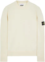 STONE ISLAND Solid Color Crewneck Pullover Sweater White 7915508A3-V0099 STONE ISLAND Solid Color Crewneck Pullover Sweater White 7915508A3-V0099
