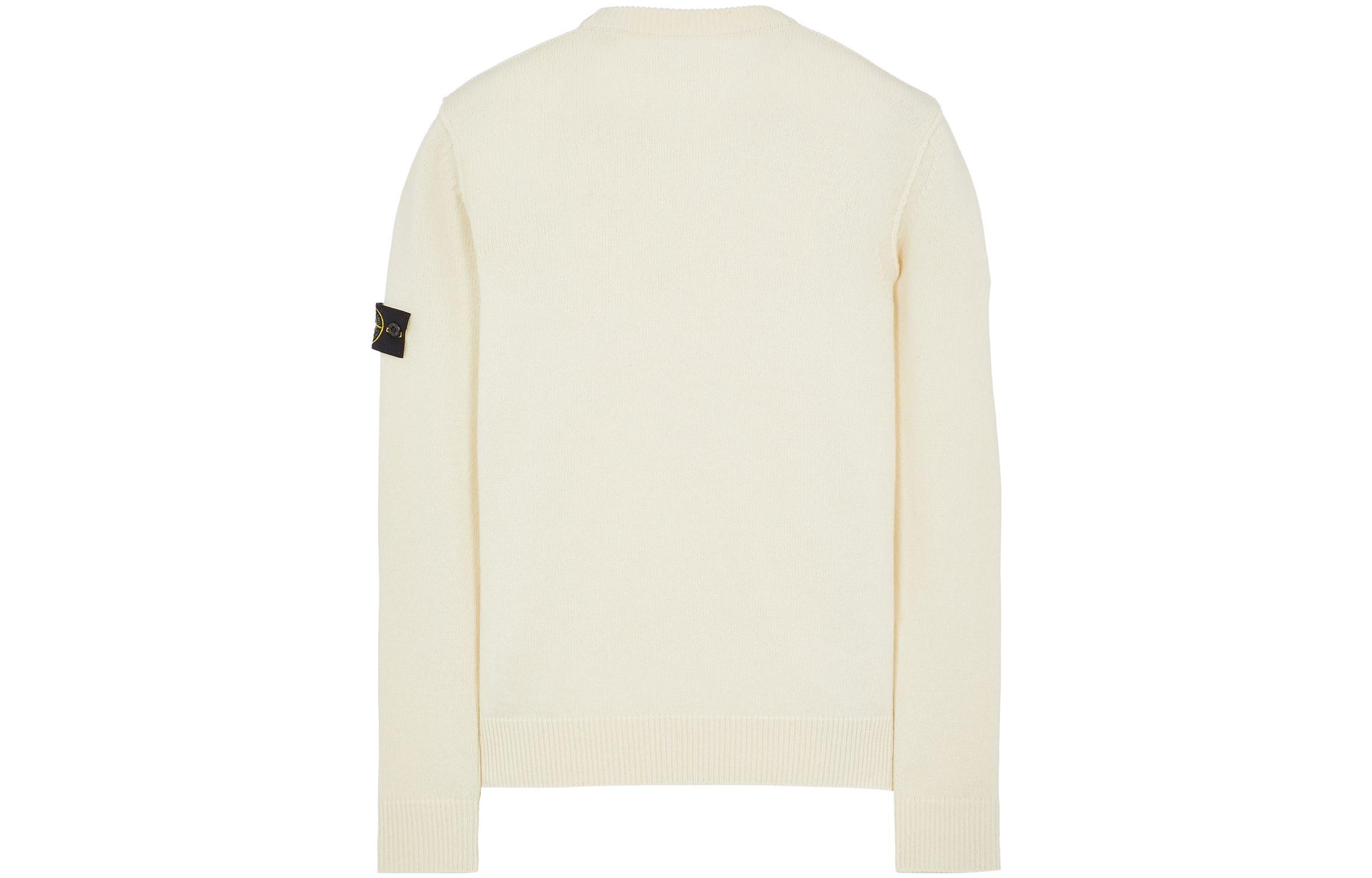 Lookbook STONE ISLAND Suéter Pullover Cuello Redondo Color Blanco 7915508A3-V0099