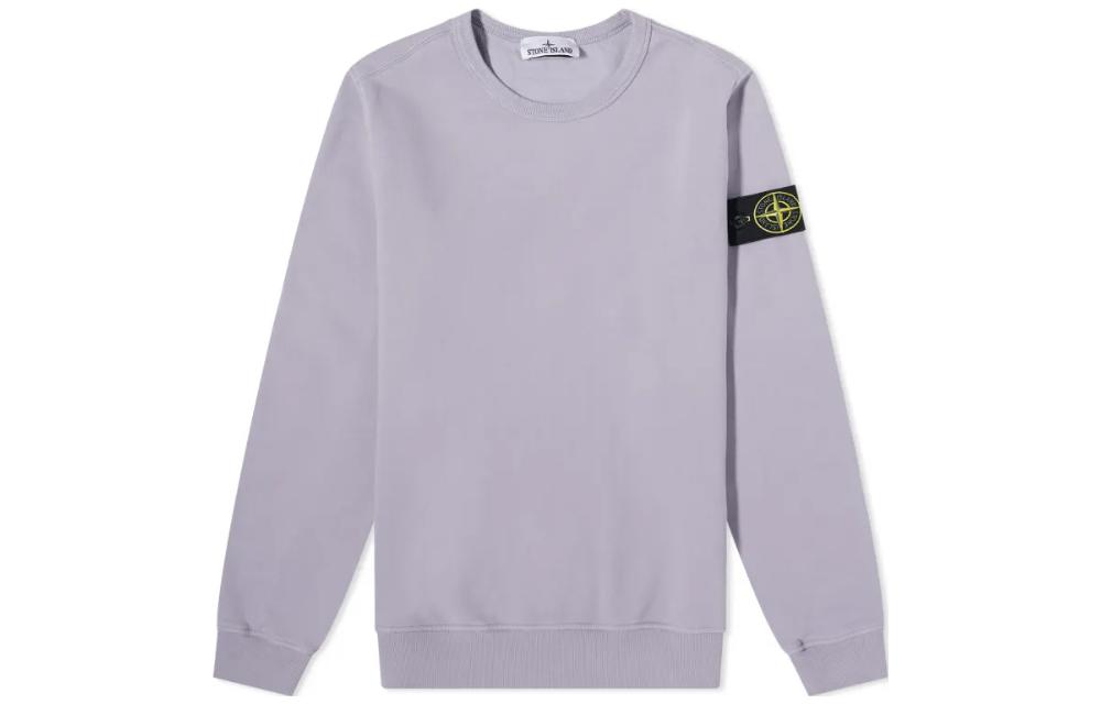 Stone Island  Solid Color Crewneck Sweatshirt Lilac Purple. 791562420-V0047 圖 2
