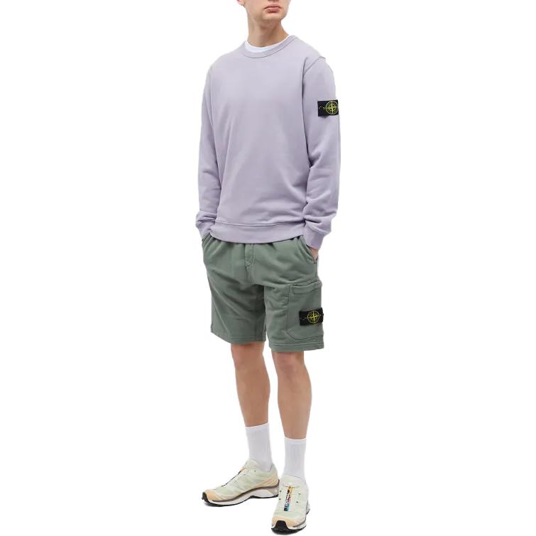 Stone Island  Solid Color Crewneck Sweatshirt Lilac Purple. 791562420-V0047 圖 3