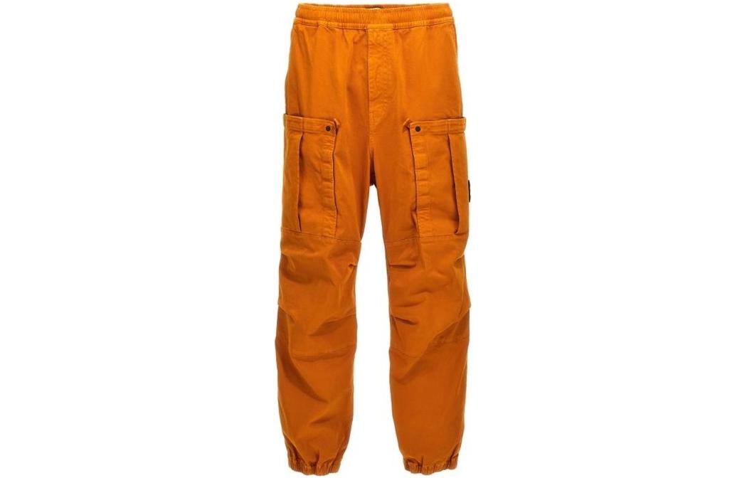 Order STONE ISLAND Seluar Kargo Pinggang Elastik Kaki Lurus Warna Pepejal 7915322L1-V0113