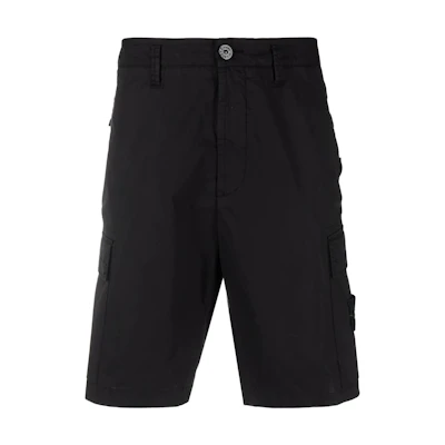 STONE ISLAND Solid Color Logo Patch Cargo Shorts 7615L0803-V0029