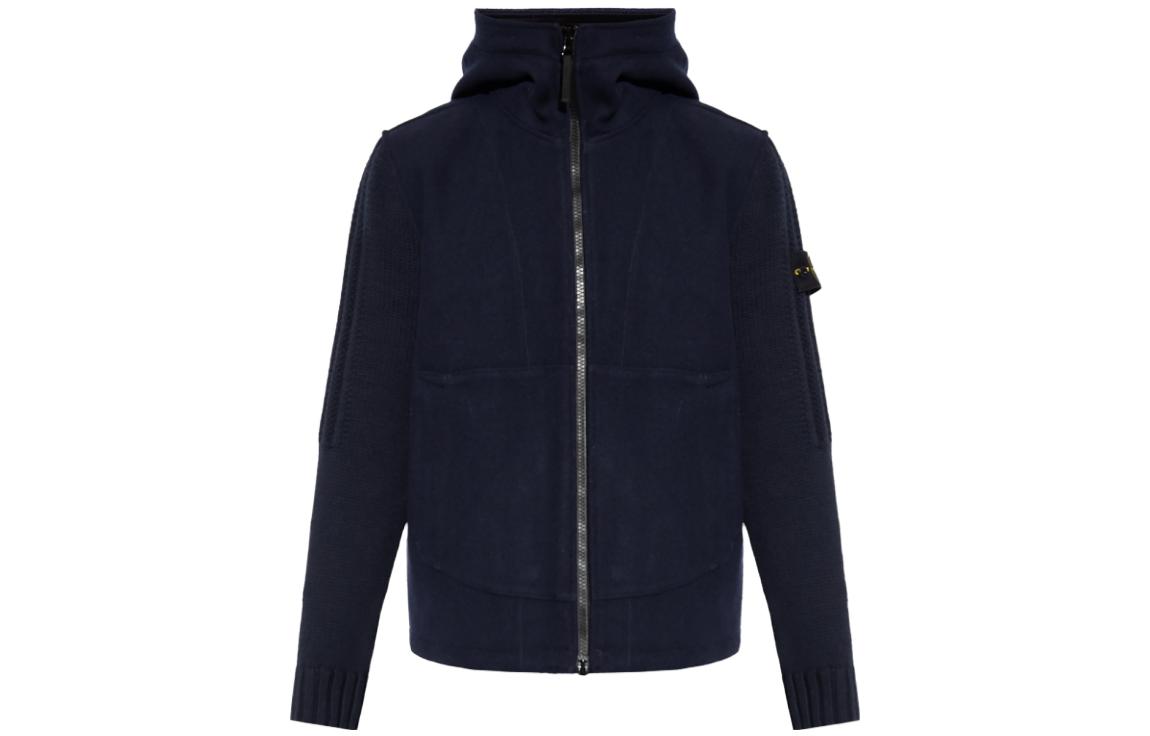 STONE ISLAND  Solid Color Logo Print Zip-Up Hoodie Jacket 791543930-V0028 圖 2