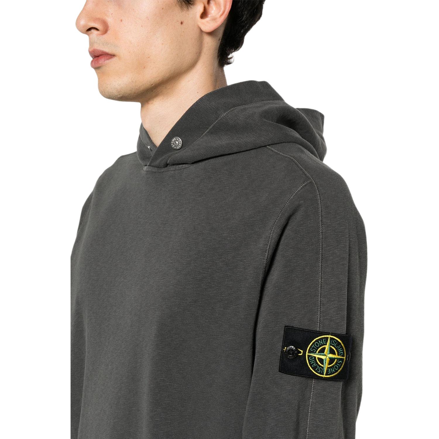 Stone Island  Solid Color Logo Pullover Hoodie - Charcoal Gray 801565860-V0165 圖 6