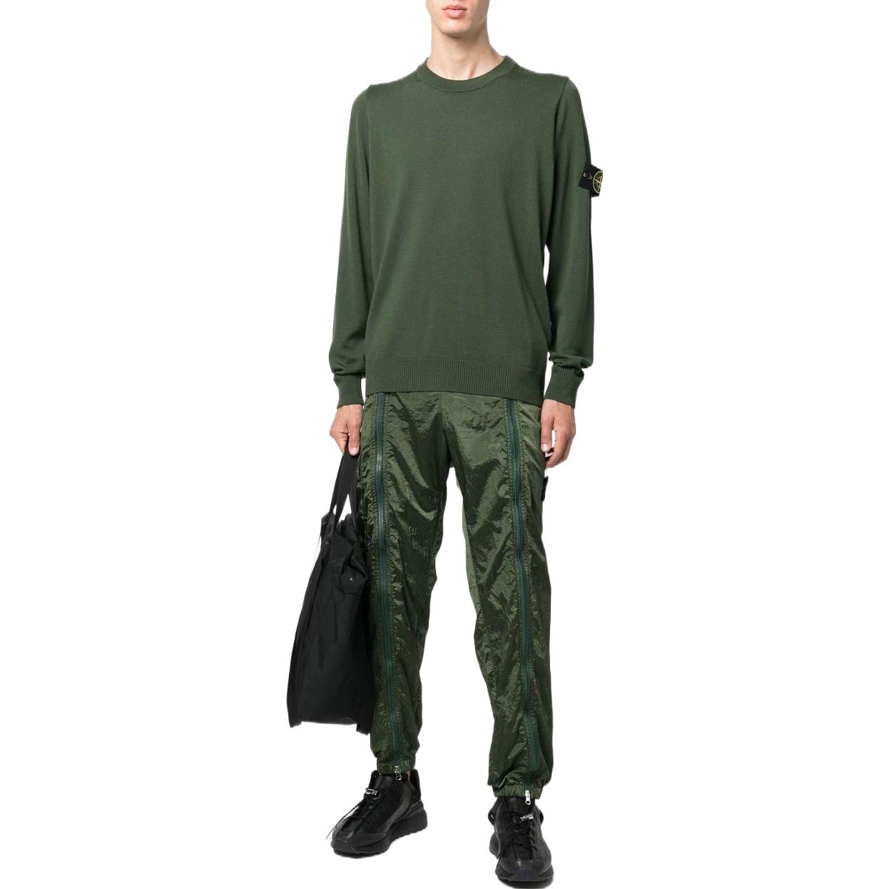 STONE ISLAND  Solid Color Mid-Waist Casual Pants with Zipper. 771531619-V0020 圖 3