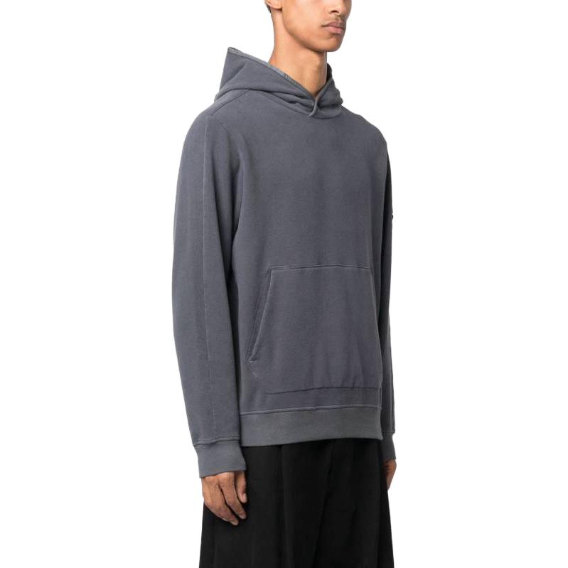 STONE ISLAND  Solid Color Pullover Hoodie with Drawstring Grey. 791561252-V0062 圖 5