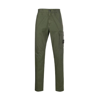 STONE ISLAND Solid Color Straight Cargo Pants. 7215312WA-V0158
