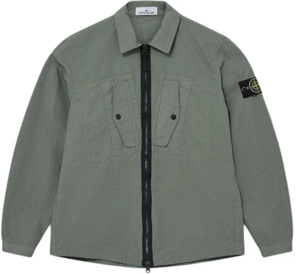 STONE ISLAND Chaqueta Verde Arena Holgada con Cremallera Color Sólido. 791511112-V0055 Order STONE ISLAND Chaqueta Verde Arena Holgada con Cremallera Color Sólido. 791511112-V0055