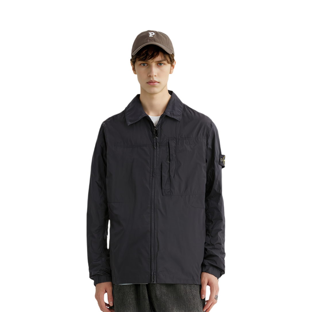 STONE ISLAND  Solid Color Zip-Up Loose Jacket Deep Blue 811511819-V0020 圖 4