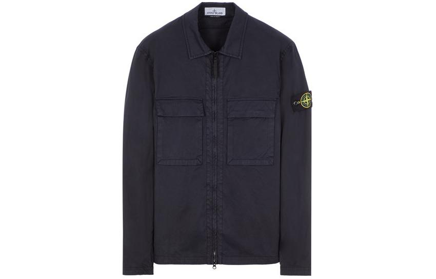 STONE ISLAND  Solid Color Zip Jacket Blue 801510812-V0020 圖 2