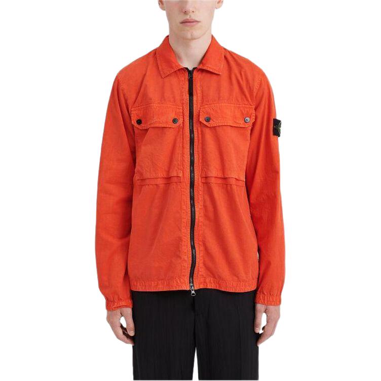 Stone Island  Solid Color Zipper Jacket Orange 7915102WN-V0137