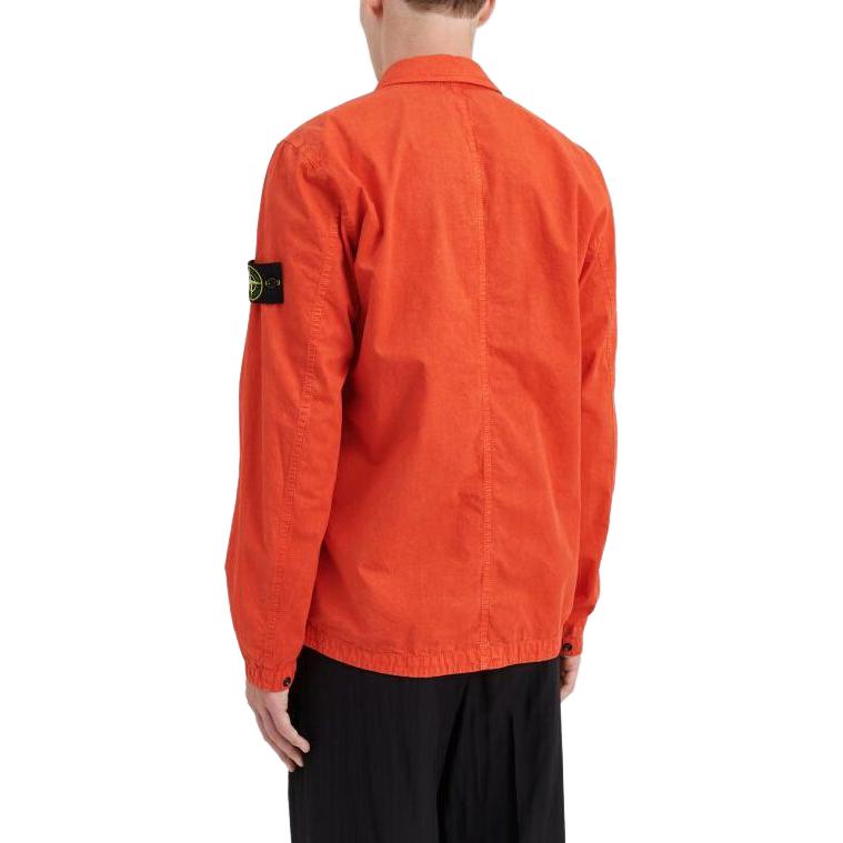 Shop 스톤 아일랜드 솔리드 컬러 지퍼 자켓 오렌지 7915102WN-V0137