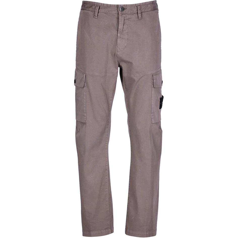 STONE ISLAND  Solid Color Zipper Straight-Leg Casual Pants Gray Brown 811533908-V0075