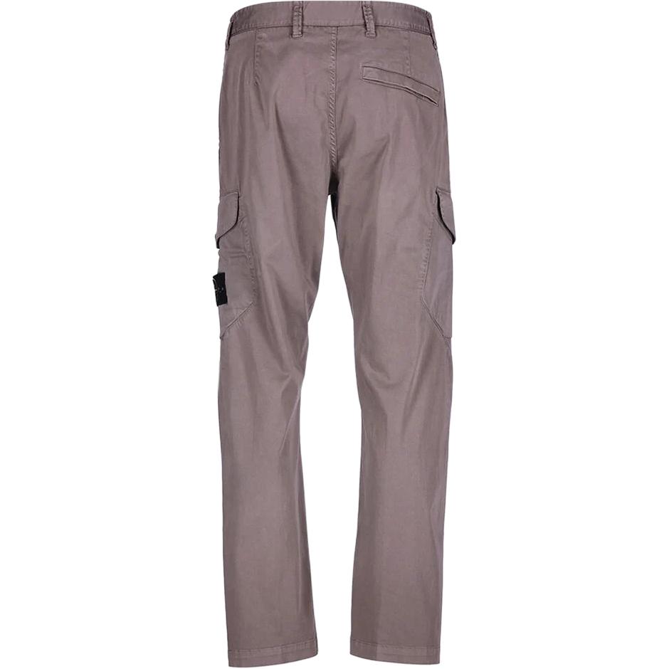 Lookbook STONE ISLAND 灰棕色純色拉鍊直筒休閒長褲 811533908-V0075