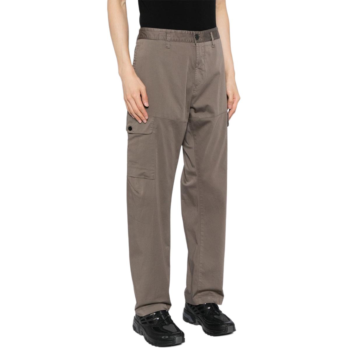 Purchase STONE ISLAND 灰棕色純色拉鍊直筒休閒長褲 811533908-V0075