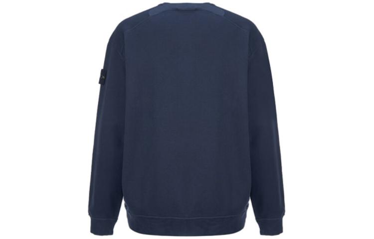 STONE ISLAND  Solid Crewneck Pullover Sweatshirt Navy Blue MO771561720-C0020 圖 3