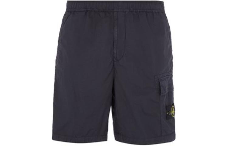 STONE ISLAND  Solid Elastic Straight Shorts Navy Blue Casual. 8015L1803-V0020 圖 2