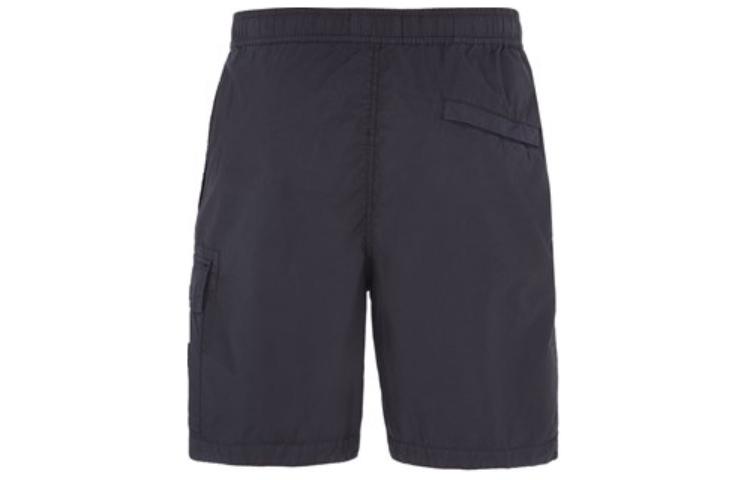 STONE ISLAND  Solid Elastic Straight Shorts Navy Blue Casual. 8015L1803-V0020 圖 3
