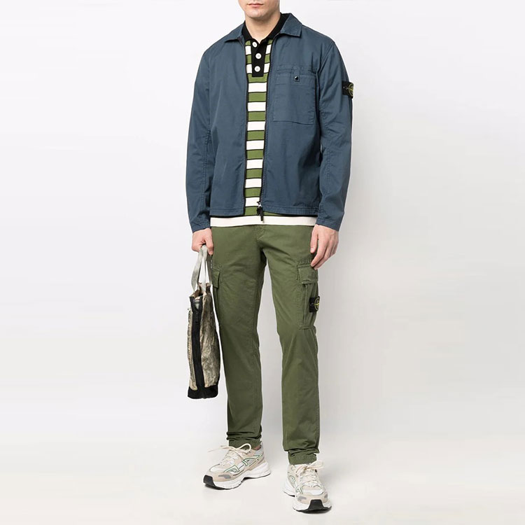 Lookbook STONE ISLAND Seluar Kargo Logo Kasual Lelaki 7615303WA-V0158