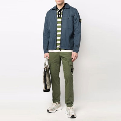 STONE ISLAND Seluar Kargo Logo Kasual Lelaki 7615303WA-V0158 Lookbook STONE ISLAND Seluar Kargo Logo Kasual Lelaki 7615303WA-V0158