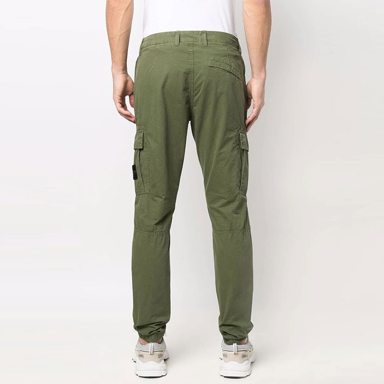 Shop STONE ISLAND Seluar Kargo Logo Kasual Lelaki 7615303WA-V0158