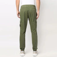 Shop STONE ISLAND Solid Logo Cargo Pants Casual Trousers 7615303WA-V0158