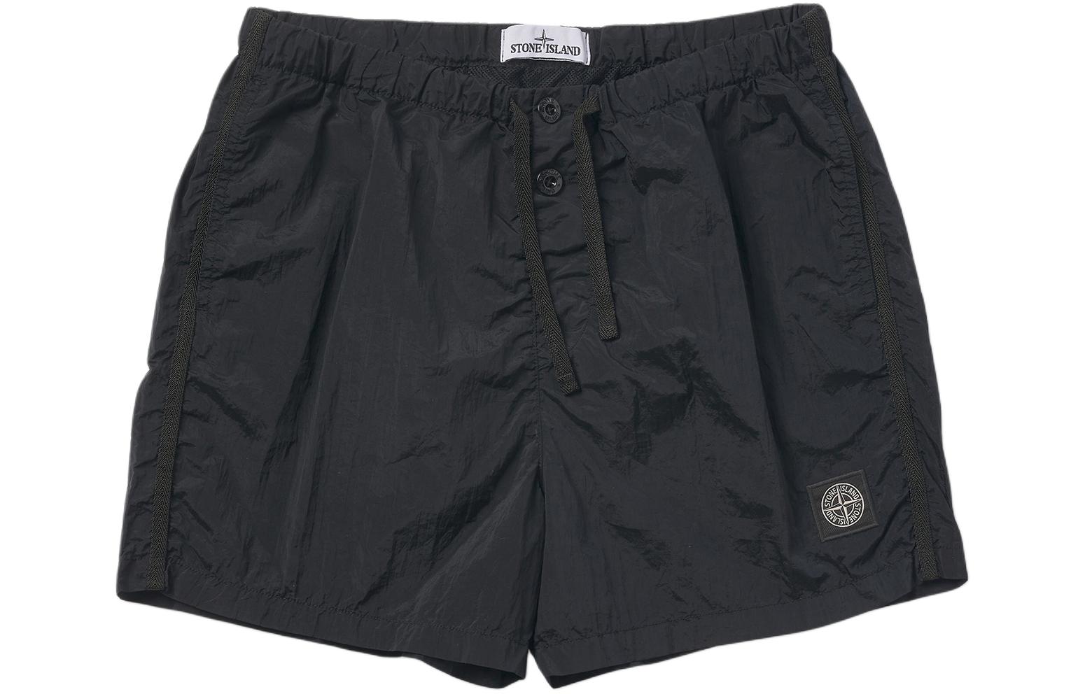 STONE ISLAND  Solid Logo Drawstring Swim Shorts. 7615B0643-V0020