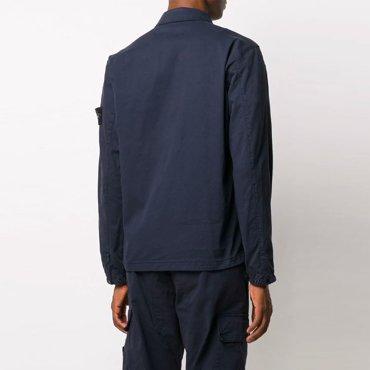 STONE ISLAND  Solid Logo Patch Zip Jacket Deep Blue 731510310-V0028 圖 4