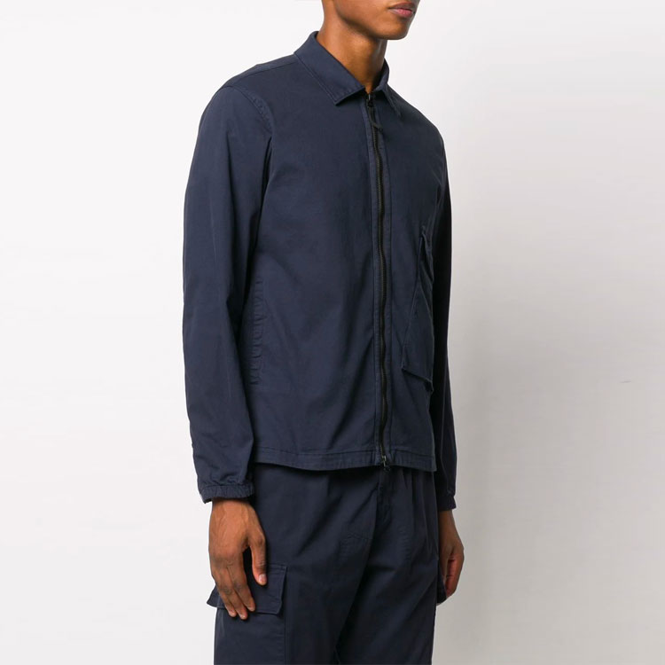 STONE ISLAND  Solid Logo Patch Zip Jacket Deep Blue 731510310-V0028 圖 5