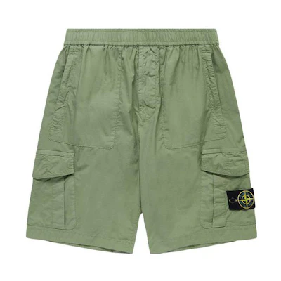 STONE ISLAND Solid Straight Pocket Casual Shorts Military Green 7815L1003-V0055
