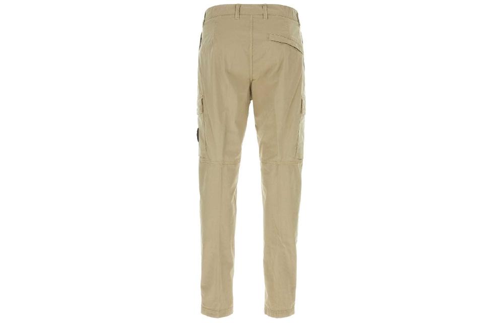 Lookbook STONE ISLAND 實搭拉鍊錐形休閒長褲 淺棕色 801530410-V0095