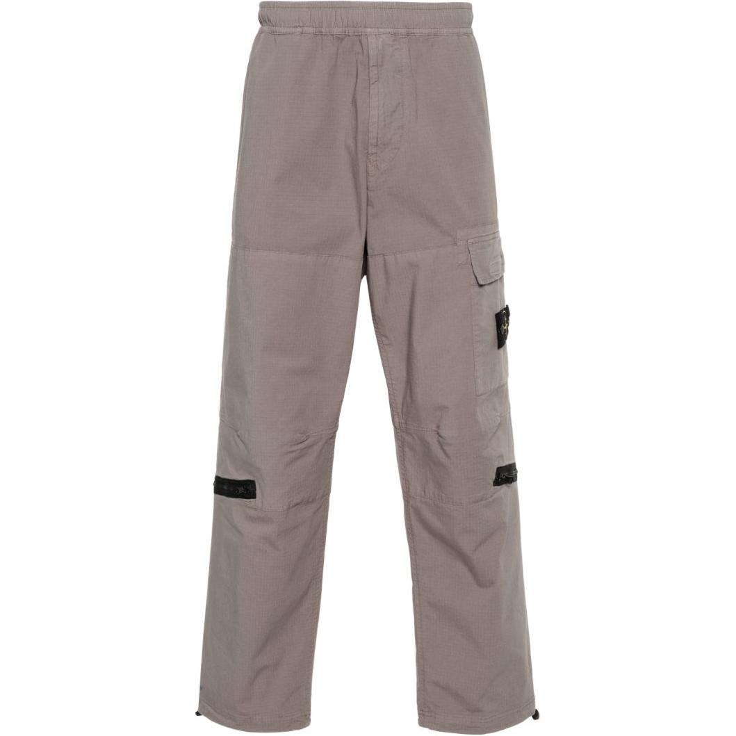 Stone Island  Straight-Leg Cargo Pants with Logo Patch in Light Brown. 801532611-V0092