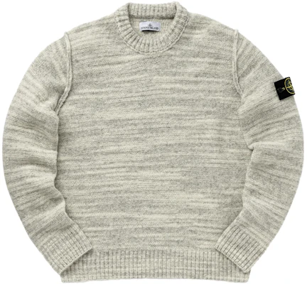 Stone Island Striped Crewneck Sweater Longgar Putih 7915532D3-V0097 Buy Stone Island Striped Crewneck Sweater Longgar Putih 7915532D3-V0097