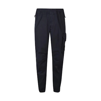 STONE ISLAND Tapered Casual Pants Solid Color with Pocket Navy Blue 791532010-V0020