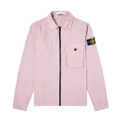 STONE ISLAND Washed Workwear Shirt Pink 7215114WN-V0186
