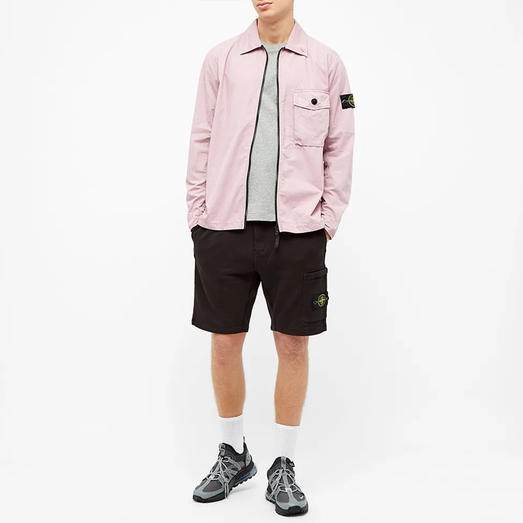 Lookbook STONE ISLAND  Washed Workwear Shirt Pink 7215114WN-V0186