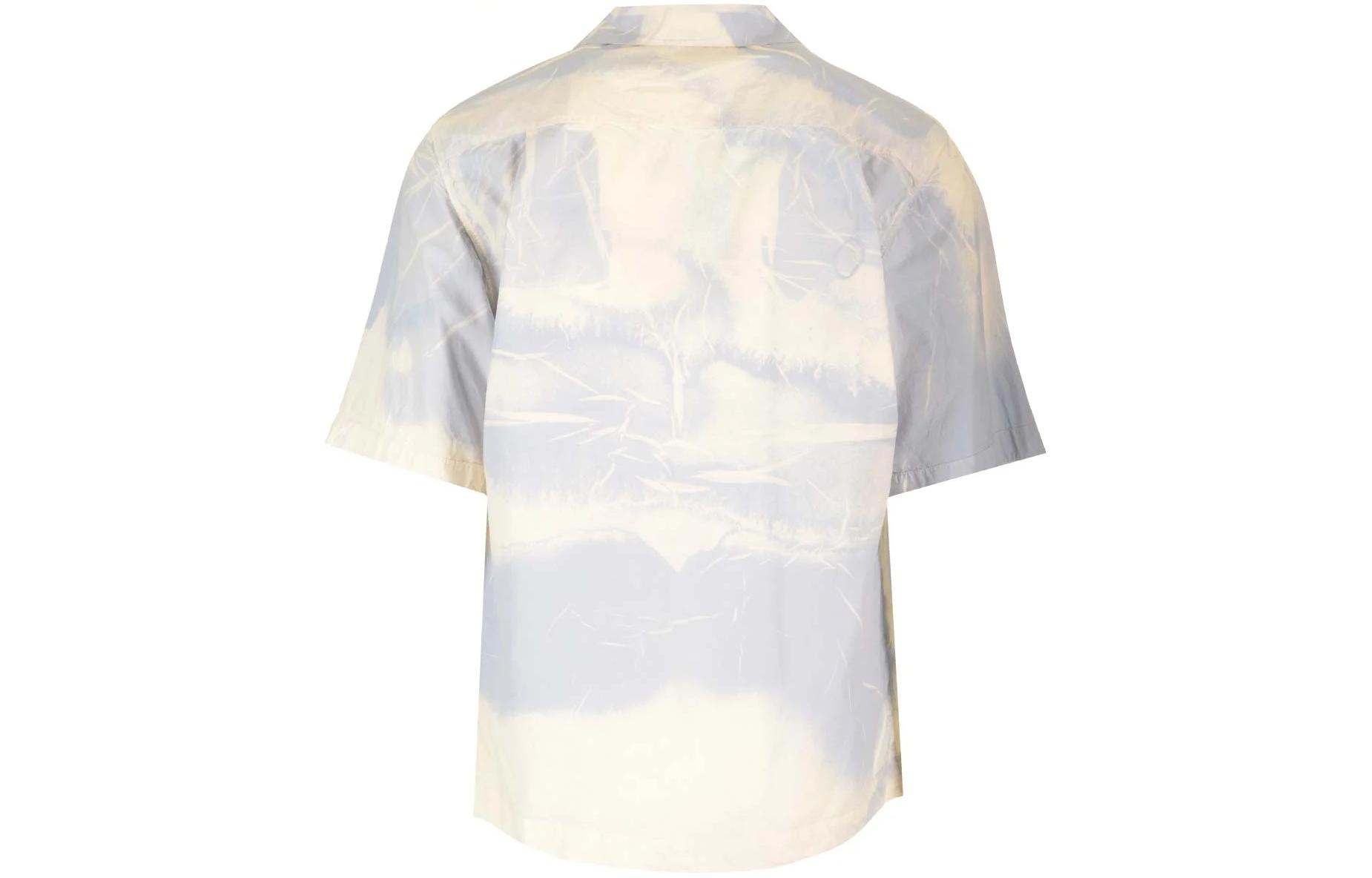 Lookbook STONE ISLAND 白色徽標印花釘扣襯衫式POLO衫 801512393-V0040