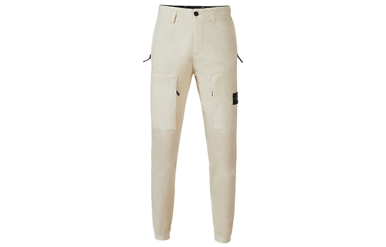 STONE ISLAND  White Cargo Jogger Pants with Pocket Design. 721530107-V0090 圖 2