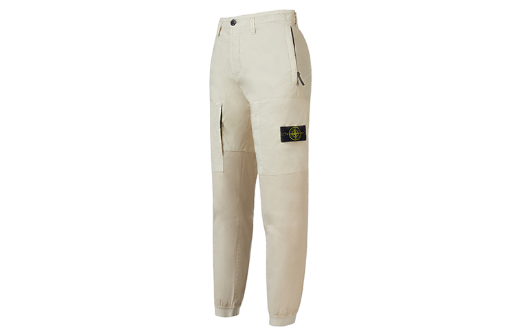 STONE ISLAND  White Cargo Jogger Pants with Pocket Design. 721530107-V0090 圖 3