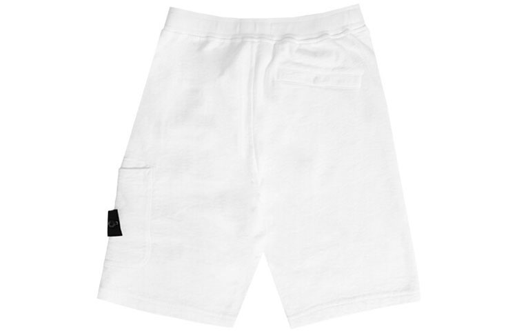 Stone Island  White Compass Patch Elastic Waist Casual Shorts. 781564060-V0001 圖 3