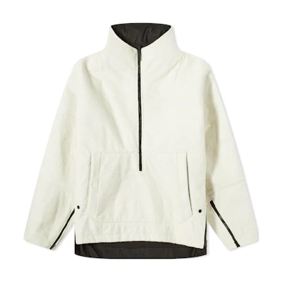 STONE ISLAND White Half-Zip Pullover Jacket with Pocket 771940414-V0099