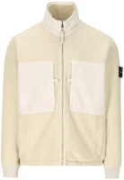 Stone Island White High Neck Zip-Up Cardigan Sweatshirt 791567256-V0097 Stone Island White High Neck Zip-Up Cardigan Sweatshirt 791567256-V0097